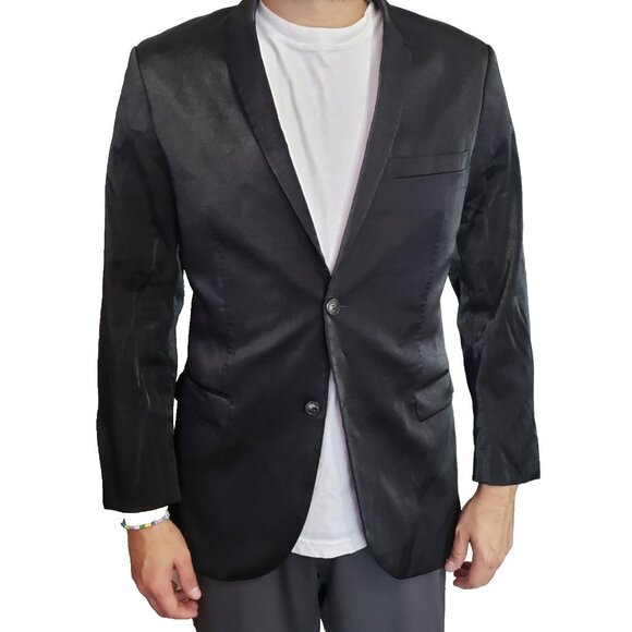 Tiger of Sweden Men Blazer 52 Button Blue Iridescent Single Breasted Jacket - Picture 1 of 11